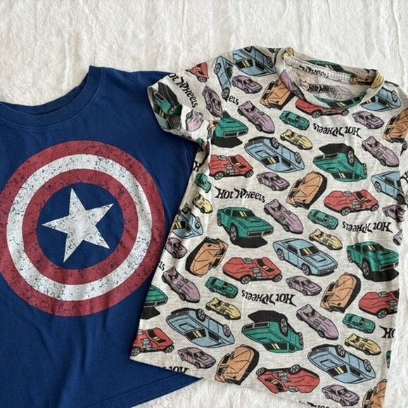 Captain America - Hot Wheels 5T Short Sleeve Shirts - Picture 1 of 6